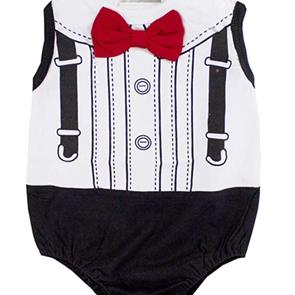3D Bowtie Cotton Baby Bodysuit